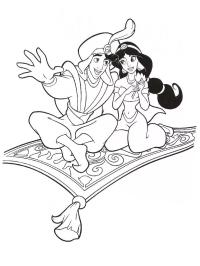 Aladdin a Jasmína na kouzelném koberci