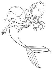Ariel a Krab Sebastian