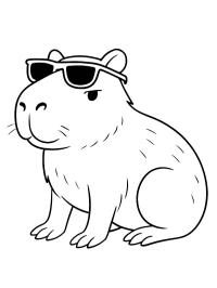 Kapybara se slunečními brýlemi