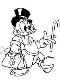 Scrooge McDuck s balíkem peněz