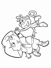 Dora a opice Boots si hrají