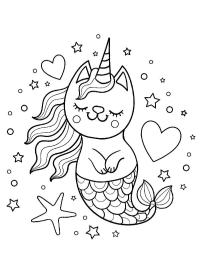 Mořská víla jednorožec - kočka