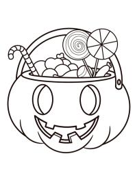 Hallowenská dýně se sladkostmi