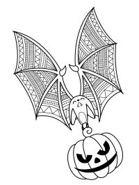 Halloweenský netopýr odlétá z dýní