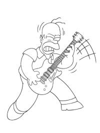 Homer Simpson hraje na kytaru