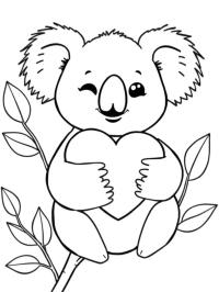 Koala Kawaii se srdíčkem