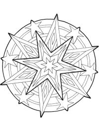 Mandala vánoční hvězda