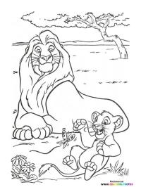 Král Mufasa a Simba