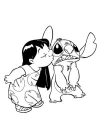 Lilo dává pusu Stitch