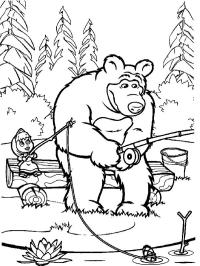 Máša a Medvěd rybaří