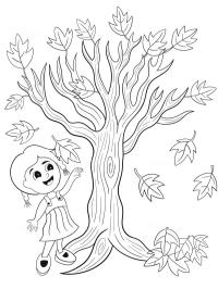 Dívka u holého stromu