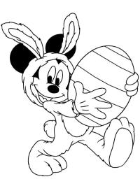 Mickey Mouse s velikonočním vajíčkem