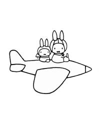 Miffy v letadle