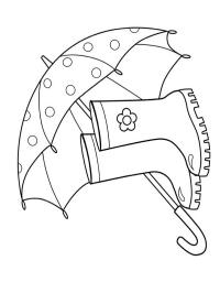 Deštník a holinky