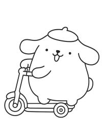Pompompurin na koloběžce