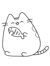 Pusheen s rybou