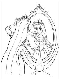 Rapunzel před zrcadlem