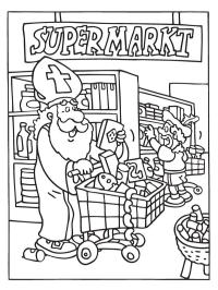 Svatý Nicholas v supermarketu