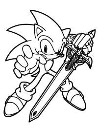 Sonic s mečem caliburn