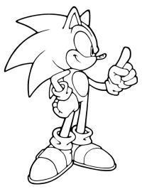 Sonic ukazuje prstem