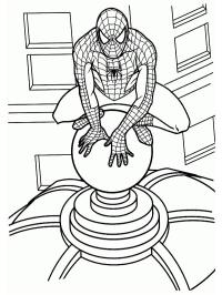 Spiderman šplhající na budovu