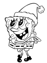 SpongeBob se santa čepicí