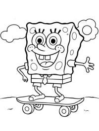 Spongebob na skateboardu