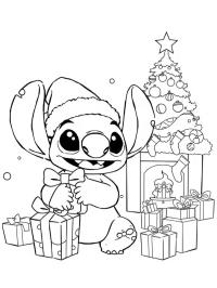 Stitch s vánočními dárky