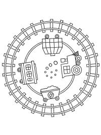 Mandala vláček a koleje
