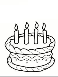 Narozeninový dort se 4 svíčkami
