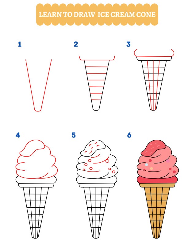Jak nakreslit kornout zmrzliny