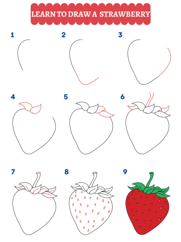 Jak nakreslit jahodu?