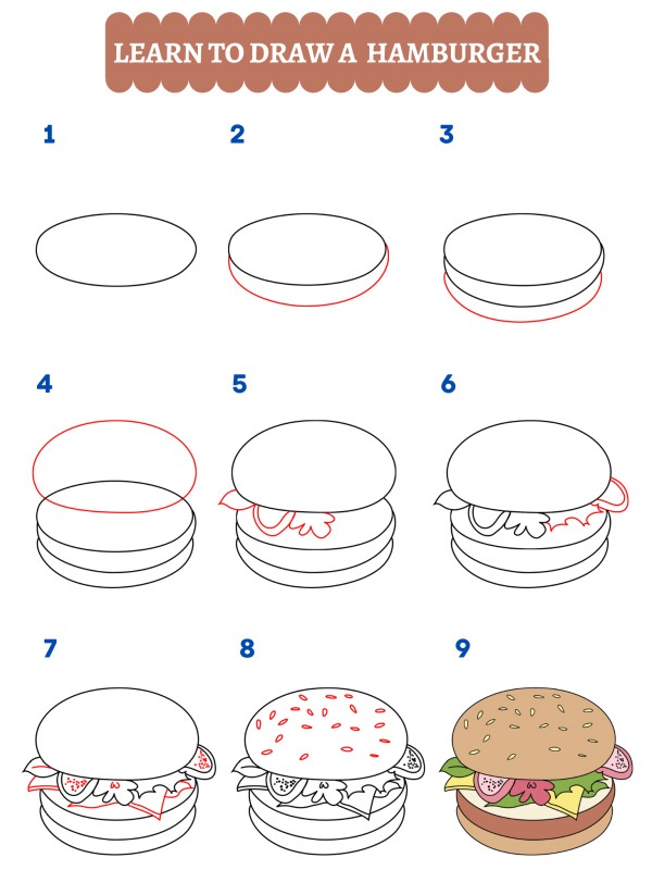 Jak nakreslit hamburger?