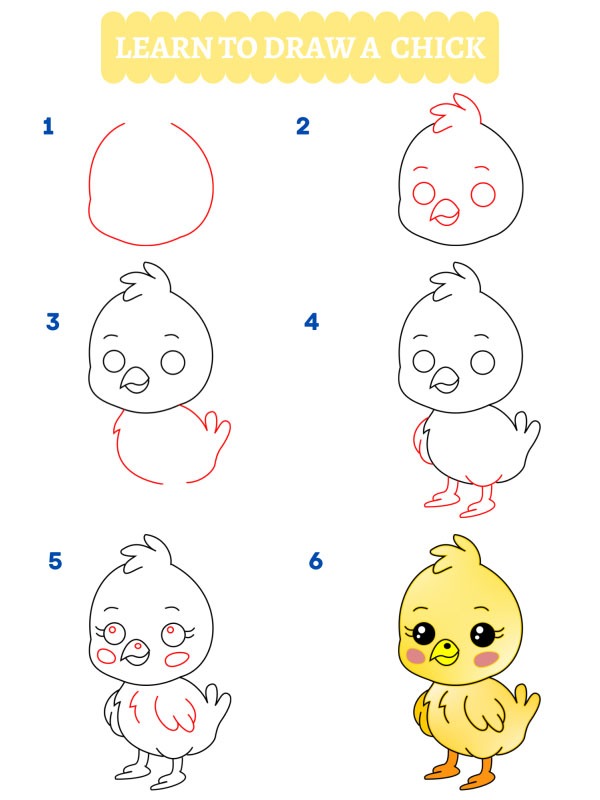Jak nakreslit kuřátko