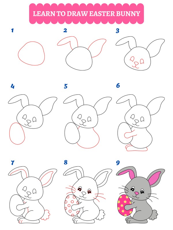 Jak nakreslit velikonočního zajíčka?