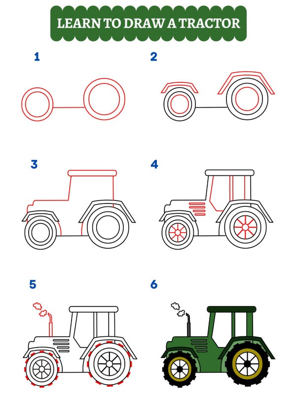 Jak nakreslit traktor?