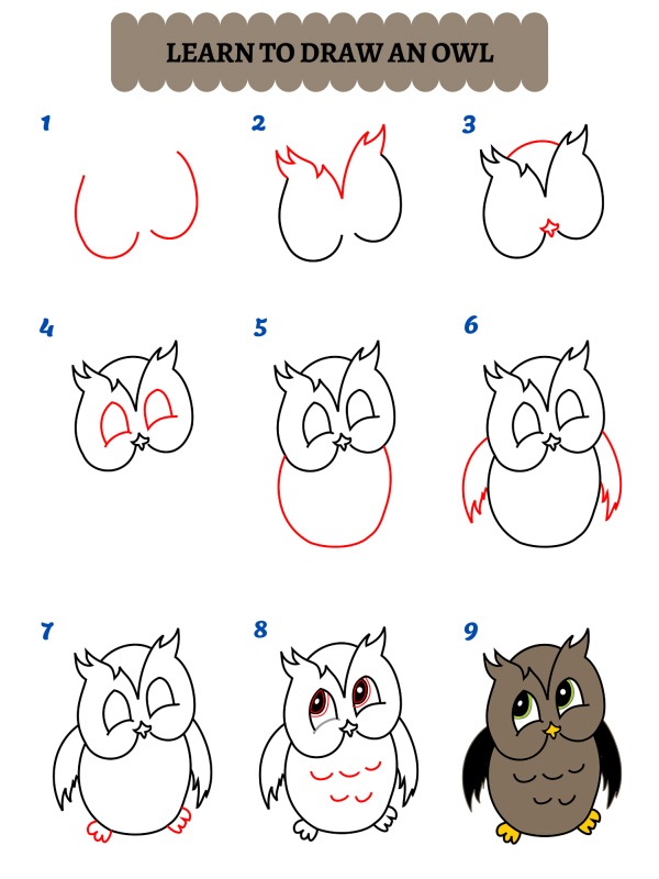 Jak nakreslit sovu?