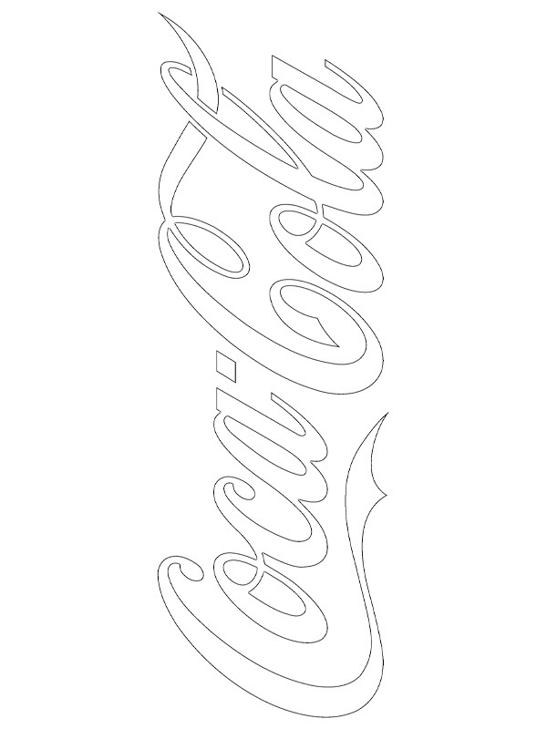 Coca Cola logo omalovánka