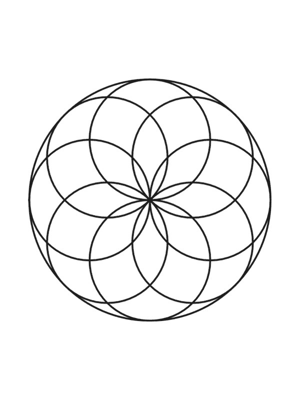 Jednoduchá mandala omalovánka Jednoduchá mandala omalovánka