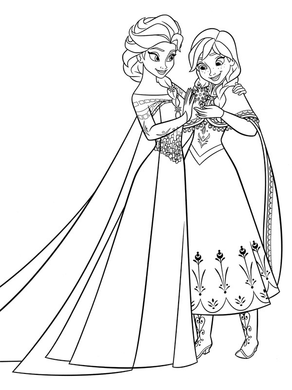 Elsa a Anna omalovánka