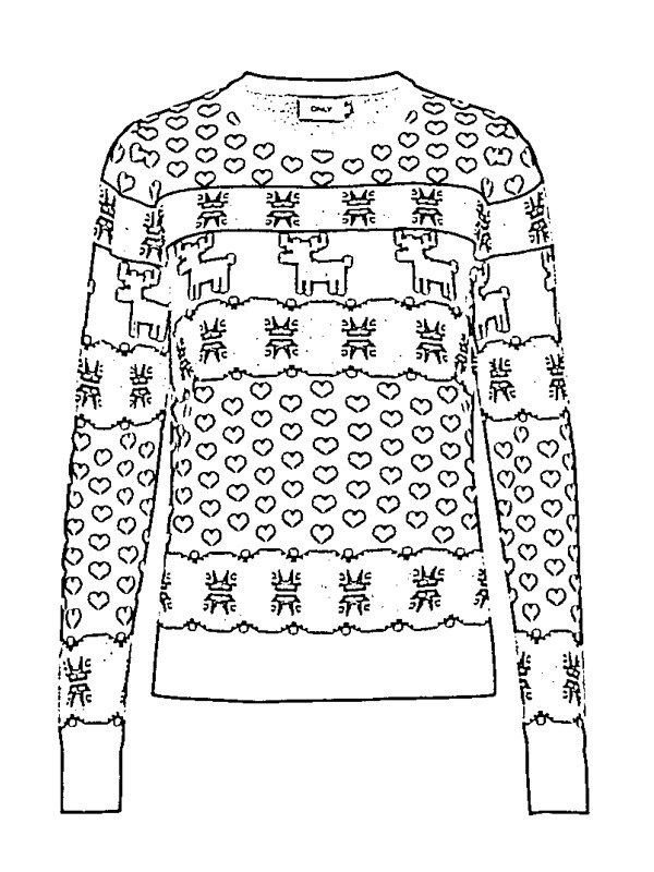 Vánoční svetr omalovánka