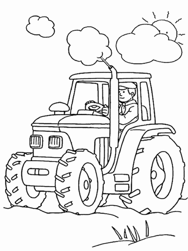 Traktor omalovánka