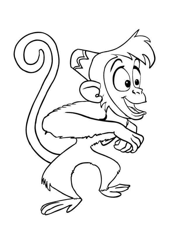 Opice Abu omalovánka