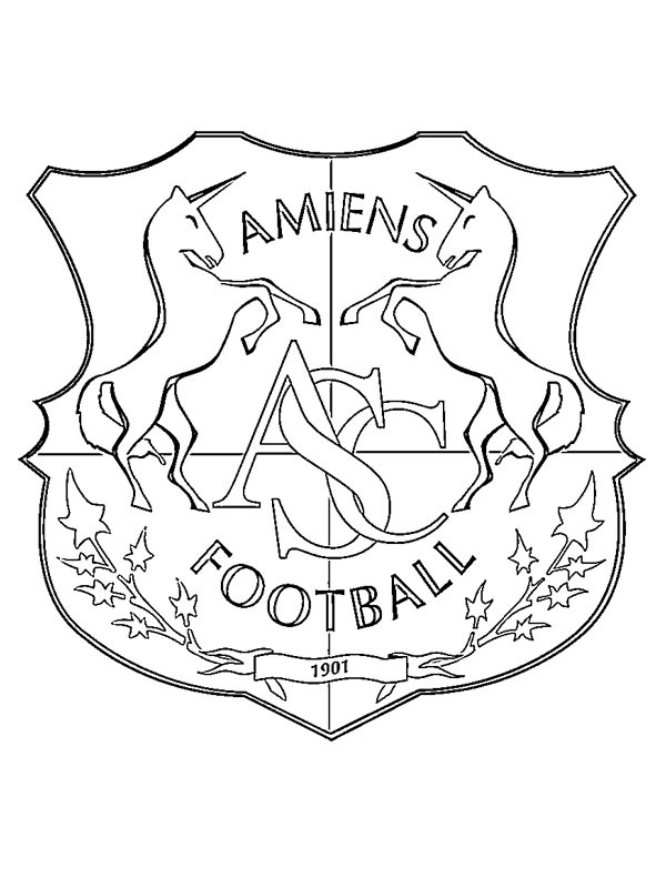 Amiens SC omalovánka Amiens SC omalovánka