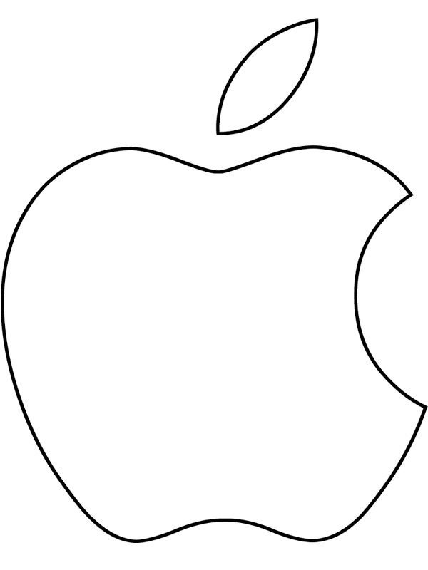 Apple logo omalovánka