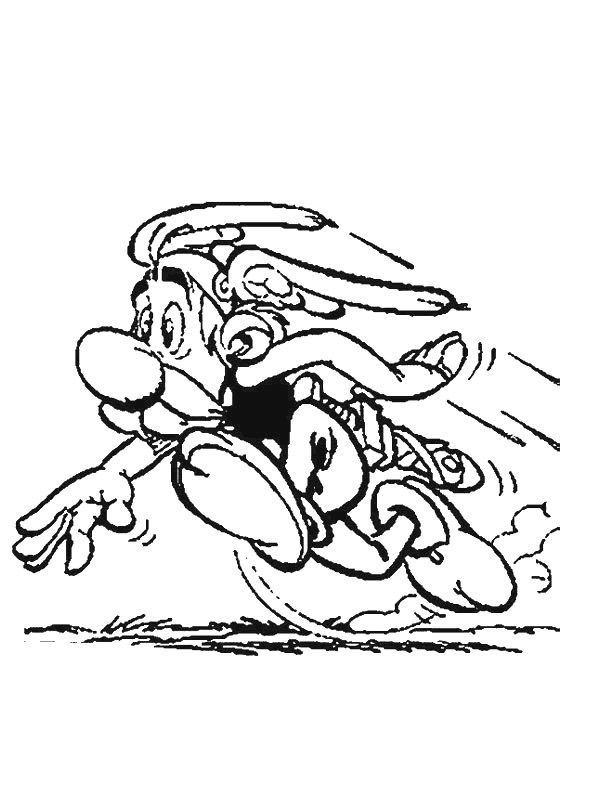 asterix běží omalovánka