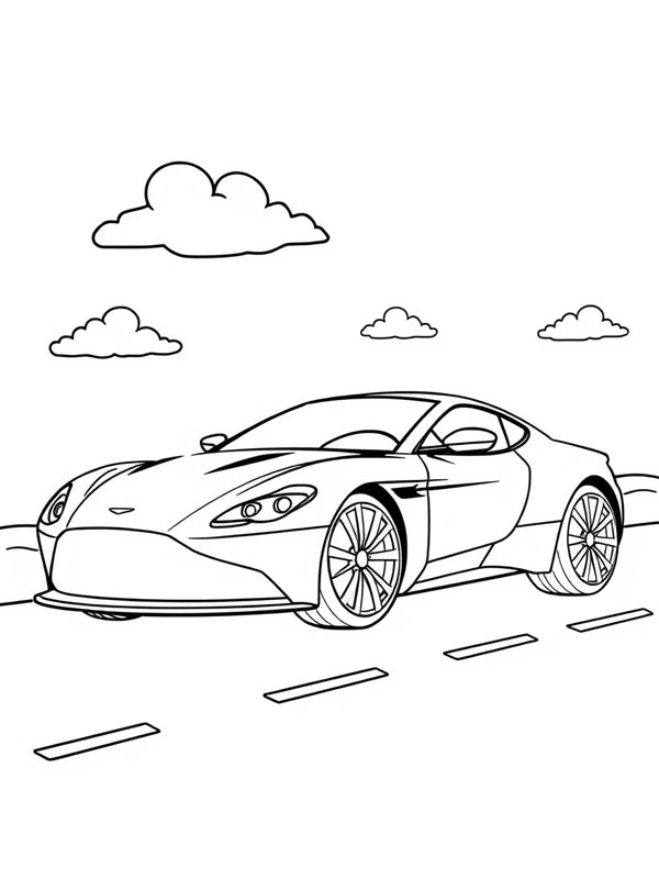 Aston Martin Valhalla omalovánka Aston Martin Valhalla omalovánka