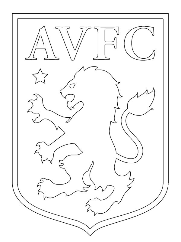 Aston Villa FC omalovánka Aston Villa FC omalovánka