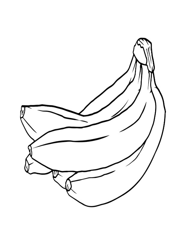 Banány omalovánka