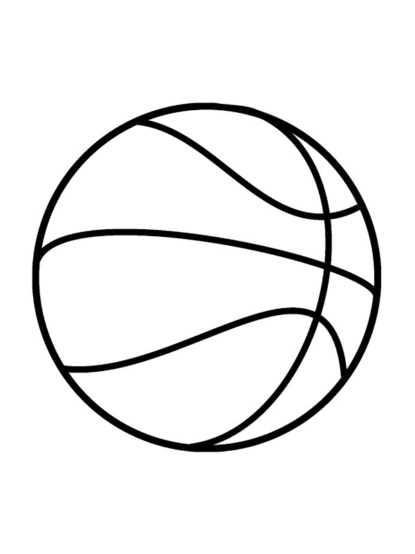 Basketbalový míč omalovánka